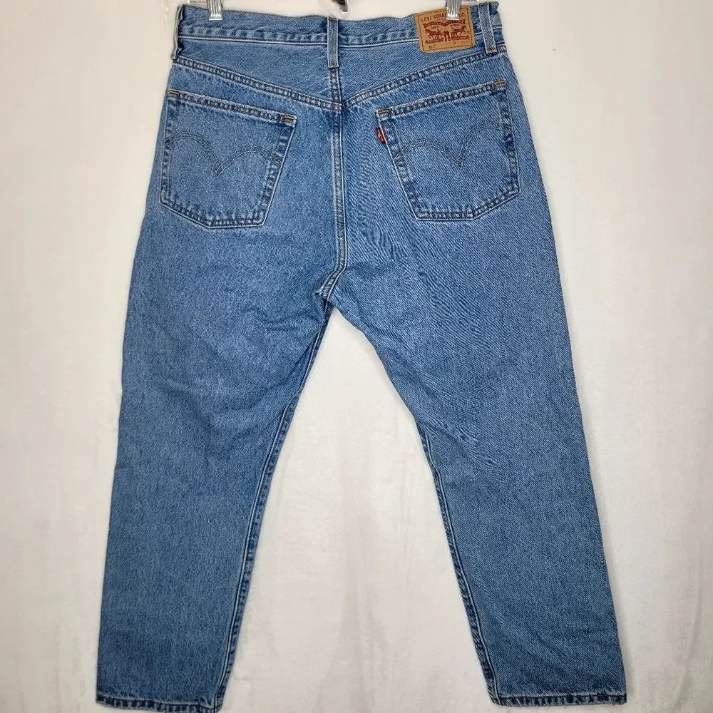 Levi's 501 Button Fly Relaxed Blue Jeans Size 30 x‎ 26